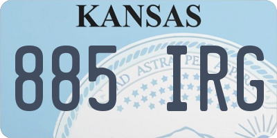 KS license plate 885IRG