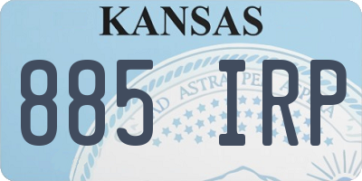 KS license plate 885IRP
