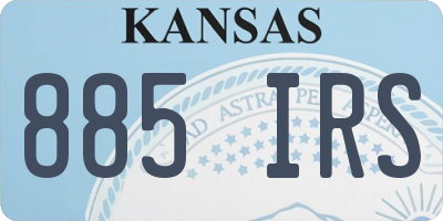 KS license plate 885IRS