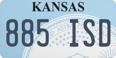 KS license plate 885ISD