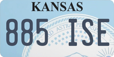 KS license plate 885ISE