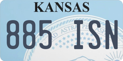 KS license plate 885ISN