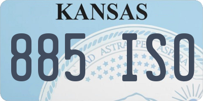 KS license plate 885ISO