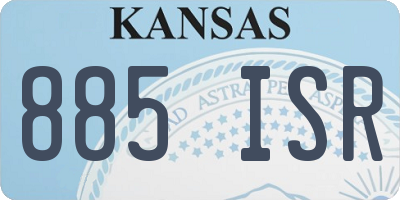 KS license plate 885ISR