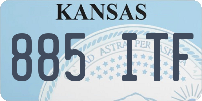 KS license plate 885ITF