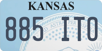 KS license plate 885ITO