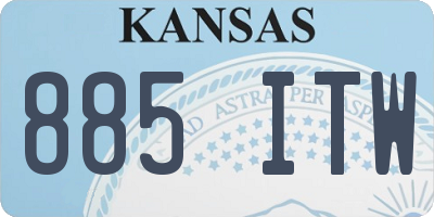 KS license plate 885ITW