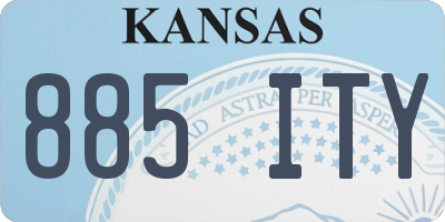 KS license plate 885ITY