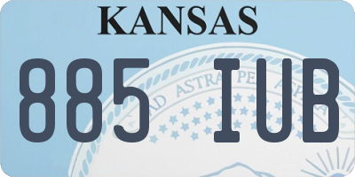 KS license plate 885IUB