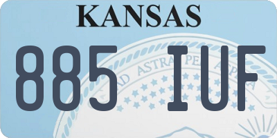 KS license plate 885IUF