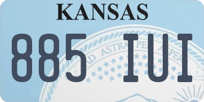 KS license plate 885IUI