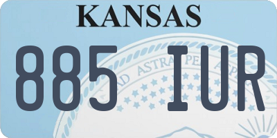 KS license plate 885IUR