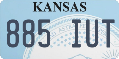 KS license plate 885IUT