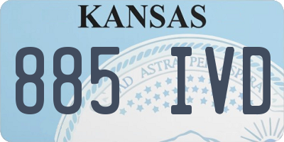KS license plate 885IVD