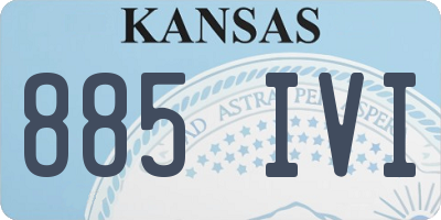 KS license plate 885IVI