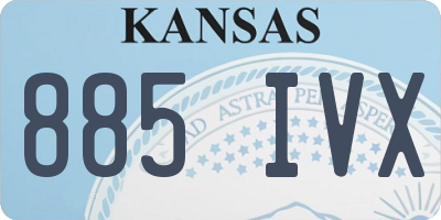 KS license plate 885IVX
