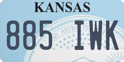 KS license plate 885IWK