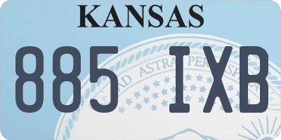 KS license plate 885IXB