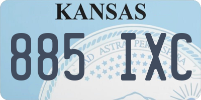 KS license plate 885IXC