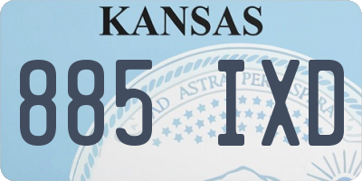 KS license plate 885IXD