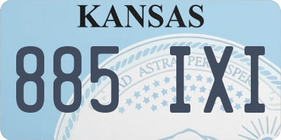 KS license plate 885IXI