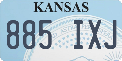 KS license plate 885IXJ