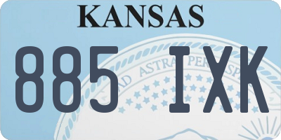KS license plate 885IXK