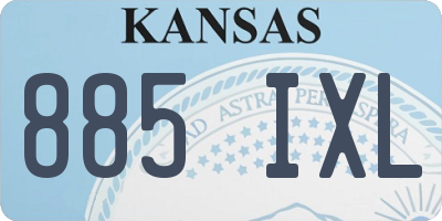 KS license plate 885IXL
