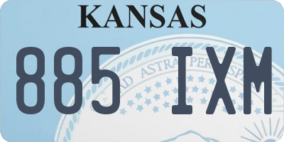 KS license plate 885IXM