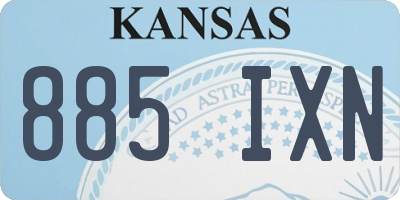KS license plate 885IXN