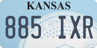 KS license plate 885IXR