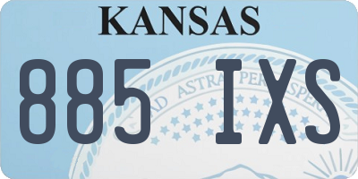 KS license plate 885IXS