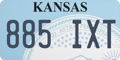 KS license plate 885IXT