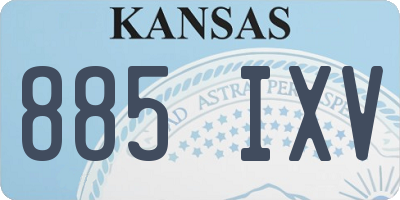 KS license plate 885IXV