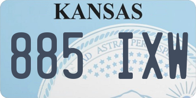 KS license plate 885IXW