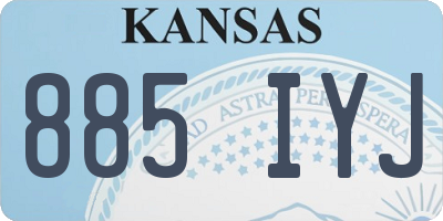 KS license plate 885IYJ