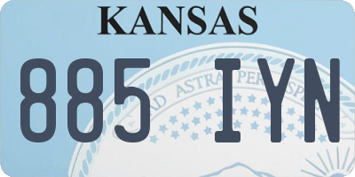 KS license plate 885IYN