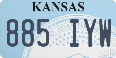 KS license plate 885IYW
