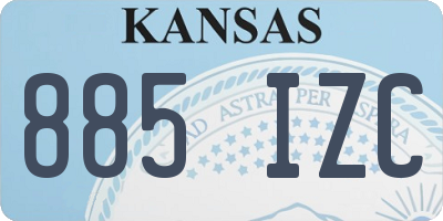KS license plate 885IZC