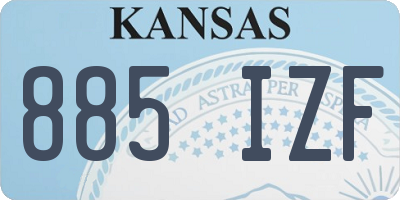 KS license plate 885IZF