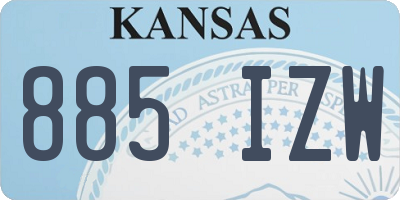 KS license plate 885IZW