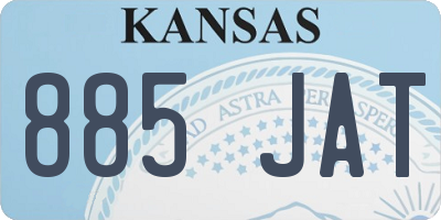 KS license plate 885JAT