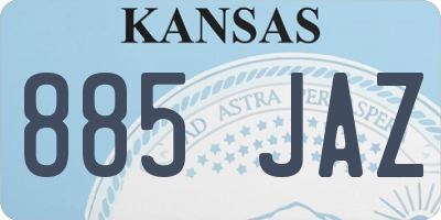 KS license plate 885JAZ