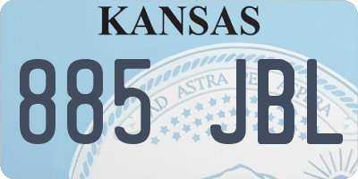 KS license plate 885JBL