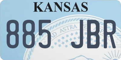 KS license plate 885JBR