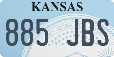 KS license plate 885JBS
