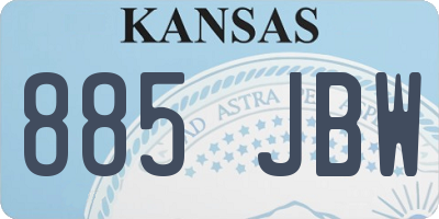 KS license plate 885JBW