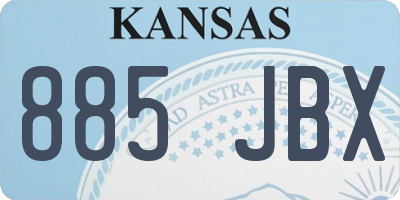 KS license plate 885JBX
