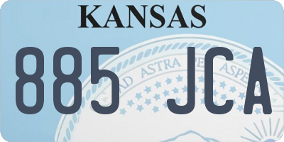 KS license plate 885JCA