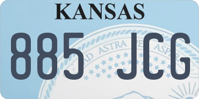 KS license plate 885JCG